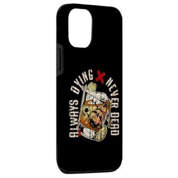 Always Dying Skull Whiskey Glass Case