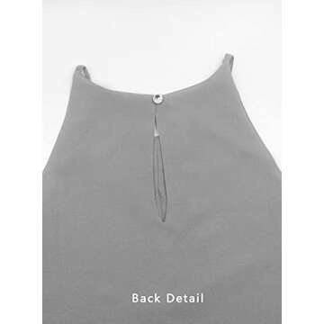 Topstype Women's Summer Sleeveless Crew Neck Tank Tops Camis Front Tie Knot Casual Shirt Keyhole Front Blouse