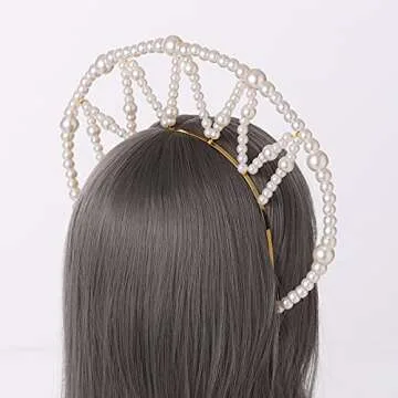 BLESSUME Halo Crown Mary Goddess Headband Women Halloween Costume Headpiece (White 1)