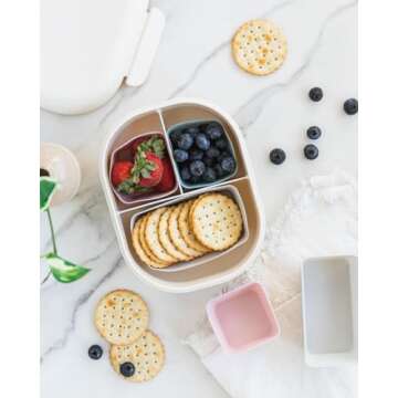 The Silicone Kitchen Reusable Silicone Bento Baking Cups, Non-Toxic, BPA Free, Dishwasher Safe Bento...
