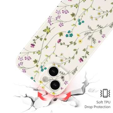 RALEAVO Floral iPhone 13 Case - Stylish & Slim Design