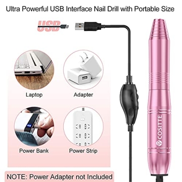 COSITTE Electric Nail Drill Portable for Effortless Manicures