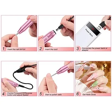 COSITTE Electric Nail Drill Portable for Effortless Manicures