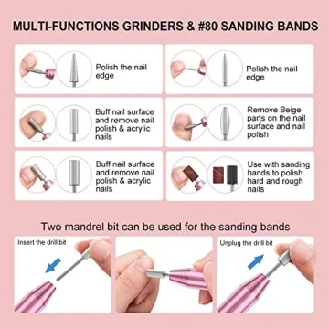 COSITTE Electric Nail Drill Portable for Effortless Manicures