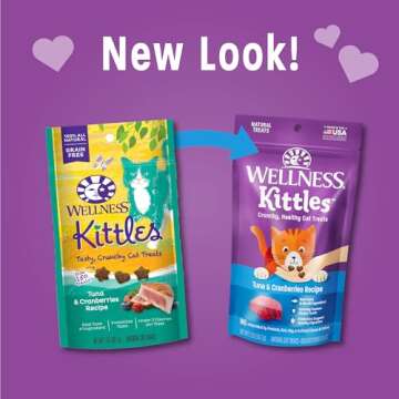 Wellness Kittles Crunchy Natural Grain Free Cat Treats, Tuna & Cranberries Recipe, All Life Stages, ...