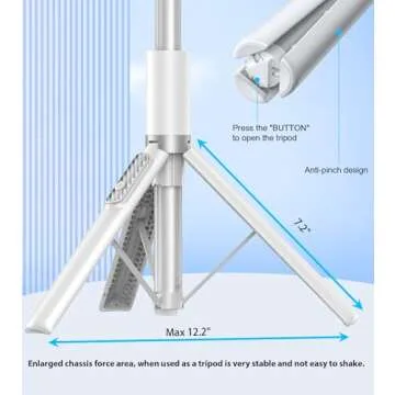 Gahenwo Phone Tripod & Selfie Stick with Remote for 4"-7" Cell Phone, 60" Portable Smartphone Stand, Extendable Lightweight Travel for Selfies Video Recording Vlog Compatible with iPhone Android