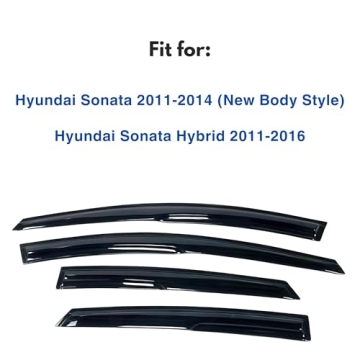 IG Window Visor for Hyundai Sonata 2011-2014 & Sonata Hybrid 2011-2016 - Durable Rain Guards