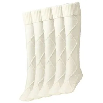 Floral Find Women's Cable Knit Knee-High Winter Boot Socks Extra Long Thigh Leg Warmers Stocking
