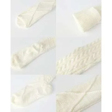 Floral Find Women's Cable Knit Knee-High Winter Boot Socks Extra Long Thigh Leg Warmers Stocking