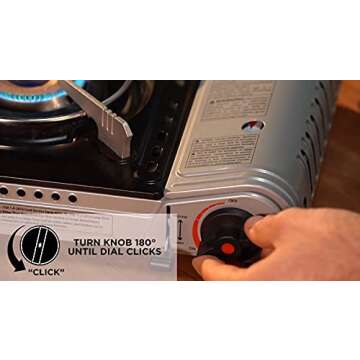 Chef Master Portable Butane Stove 7,650 BTU for Camping