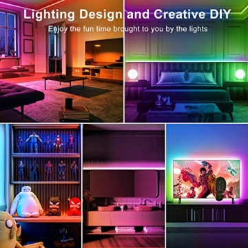 TJOY 100ft Bluetooth LED Strip Lights for Vibrant Spaces