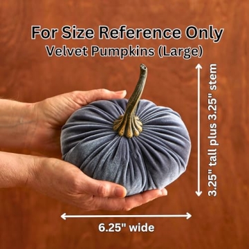 Set of 3 Elegant Velvet Pumpkins for Autumn Decor