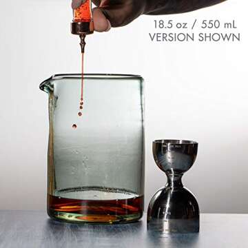 Piña Barware Handblown From Recycled Glass Cocktail Mixing Glass - 750mL / 26oz - Professional Bartending Commercial Glassware