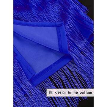 AOMEI High Waist Fringe Bodycon Midi Skirt for Women