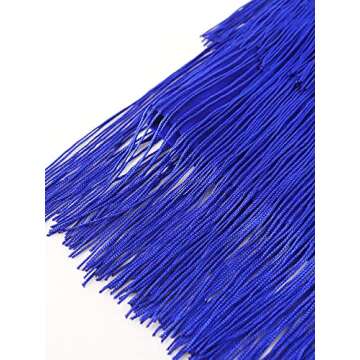 AOMEI High Waist Fringe Bodycon Midi Skirt for Women