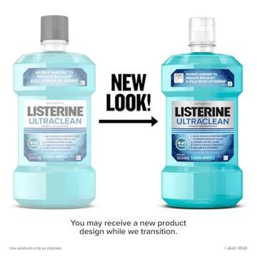 Listerine Ultraclean Oral Care Antiseptic Mouthwash, Everfresh Technology to Help Fight Bad Breath, ...