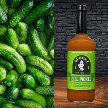 SPOOKY Bloody Mary Mix Variety Pack - Dill Pickle & Horseradish - 4 Pack 32 Oz