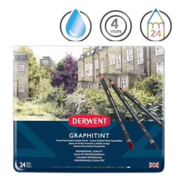 Derwent Graphitint Pencils Set of 24 for Creative Artists