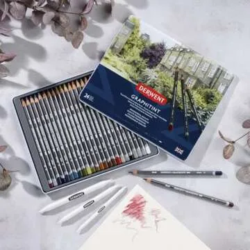 Derwent Graphitint Pencils Set of 24 for Creative Artists