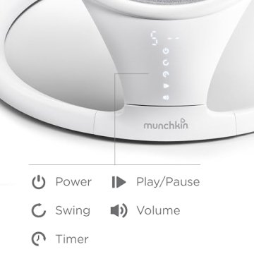 Munchkin Bluetooth Baby Swing - Lightweight & Portable