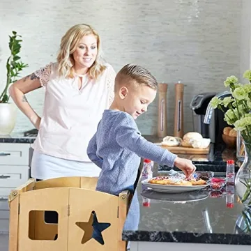 Guidecraft Classic Kitchen Helper Toddler Tower Safe Fun