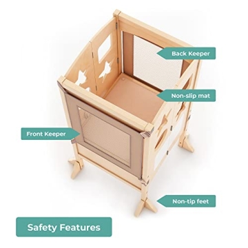 Guidecraft Classic Kitchen Helper Toddler Tower Safe Fun