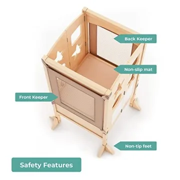 Guidecraft Classic Kitchen Helper Toddler Tower Safe Fun