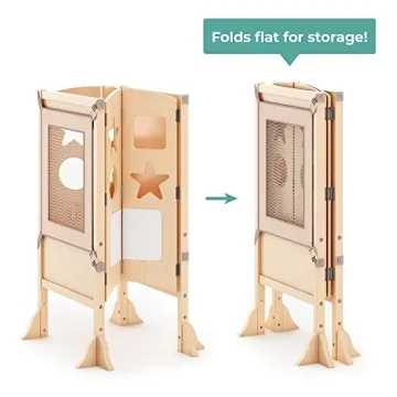 Guidecraft Classic Kitchen Helper Toddler Tower Safe Fun