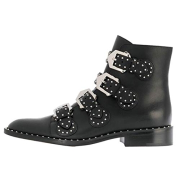 Arqa Studded Ankle Boots - Stylish Leather Buckle Booties for Women