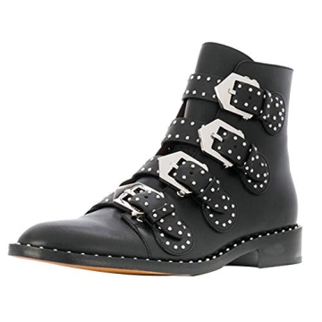 Stylish Arqa Studded Ankle Boots for Women - Low Heel Comfort