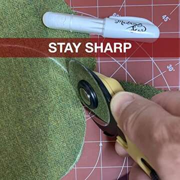 Madam Sew 60mm Rotary Cutter Replacement Blades, 5 Tungsten Steel Blades | Cuts Thick Layers of Fabric, Felt, Leather and Vinyl – Compatible with Fiskars, Olfa, Clover and Other Brands