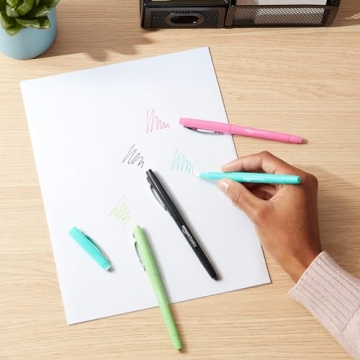 Amazon Basics Felt Tip Markers 12-Pack Vibrant Colors