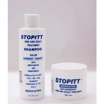 Stopitt Medicated Shampoo 8oz + Anti-dandruff Hair and Scalp Treatment 4 Oz