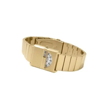 Breda Pulse Tandem Stylish Gold and Metal Watch