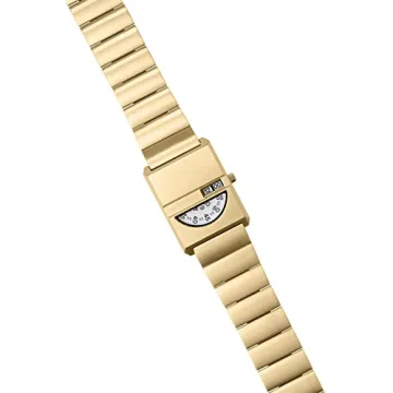 Breda Pulse Tandem Stylish Gold and Metal Watch