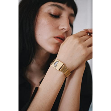 Breda Pulse Tandem Stylish Gold and Metal Watch
