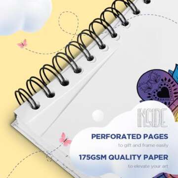 ColorIt Mandalas Volume III Spiral Bound Adult Coloring Book with 50 Mandala Patterns for Relaxation and Stress Relief - Includes Perforated Pages, Thick Paper, Hardback Covers, and Blotter Page