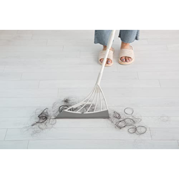 Original Broombi - All-Surface Silicone Broom, Squeegee, Pet Hair Remover - Smart Broom for Indoor Cleaning - Cleans Glass, Fine Dust, Hair, Liquids - for Smooth Floors, Rugs, Windows (Grey)