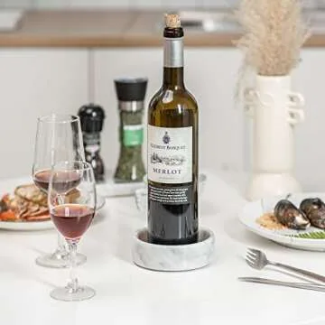 Stylish JIMEI Marble Wine Bottle Coaster for Every Occasion