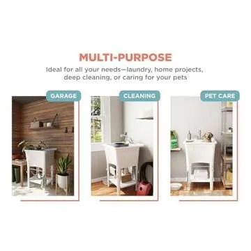 Zenna Home Utility Sink with Faucet for Laundry and More