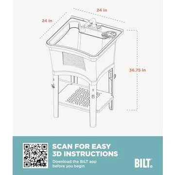 Zenna Home Utility Sink with Faucet for Laundry and More