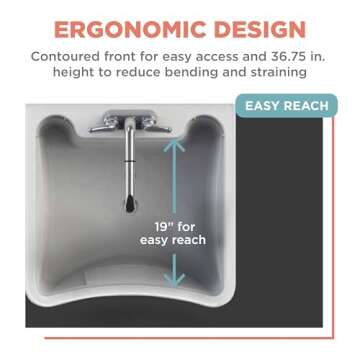 Zenna Home Utility Sink with Faucet for Laundry and More