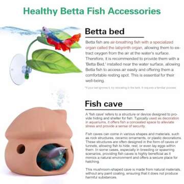 Natural Ceramic Betta Fish Tank Accessories and Pleco Caves