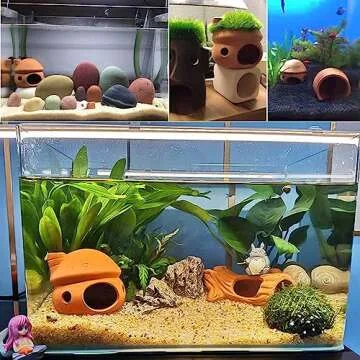Natural Ceramic Pleco Cave for Betta Fish Tank Decoration