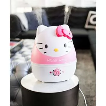 Crane Adorables Ultrasonic Humidifiers for Bedroom and Baby Nursery, 1 Gallon Cool Mist Air Humidifier for Large Room or Kid's Room, Humidifier Filters Optional, Hello Kitty