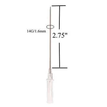 Catheter Needle,New Star Tattoo 5PCS 14 Gauge Piercing Needles IV Catheter Needles