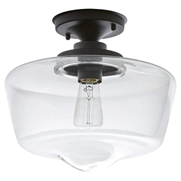 Stylish Schoolhouse Semi-Flush Mount Ceiling Fixture