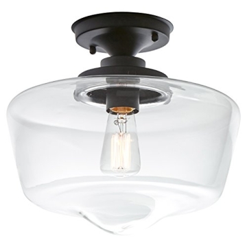 Stylish Schoolhouse Semi-Flush Mount Ceiling Fixture