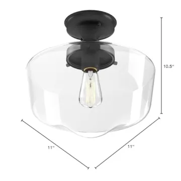 Stylish Schoolhouse Semi-Flush Mount Ceiling Fixture