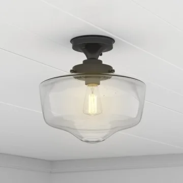 Stylish Schoolhouse Semi-Flush Mount Ceiling Fixture
